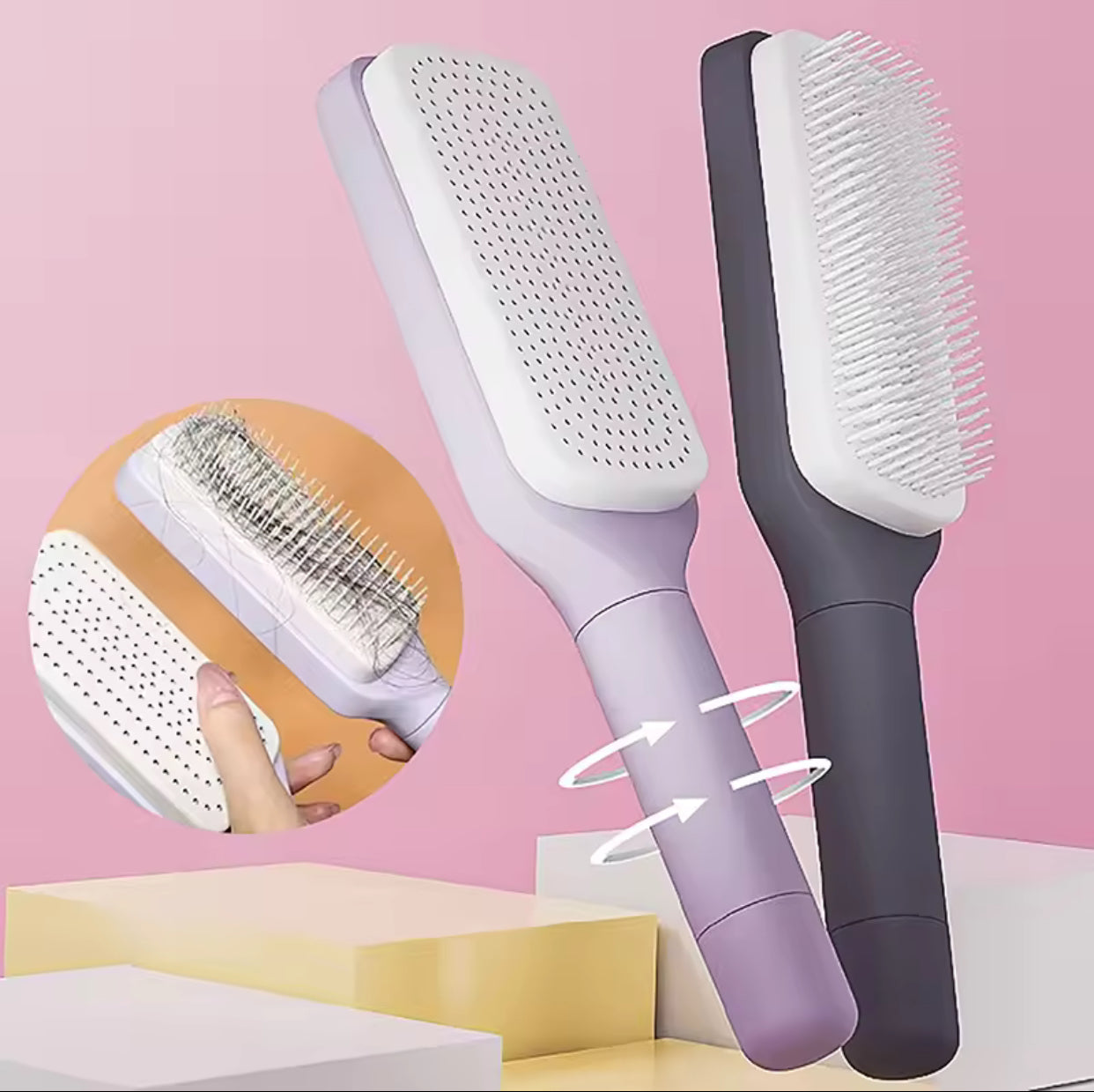 Janbernn™ – Brosse à cheveux rotative