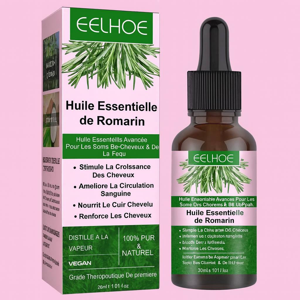 Huile de Romarin Naturelle – Stimule la Croissance Capillaire