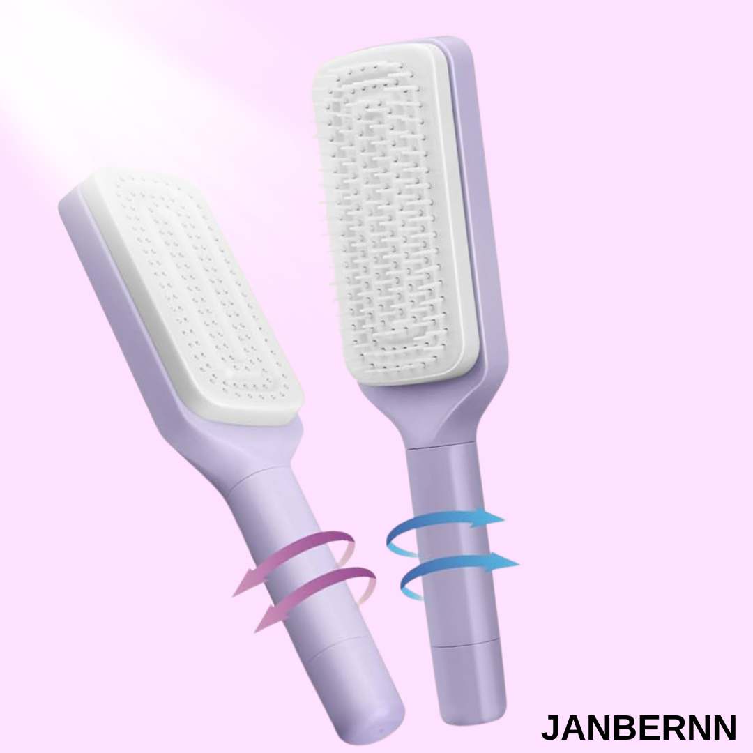 Janbernn™ Brosse Auto-nettoyante – Tous types de cheveux